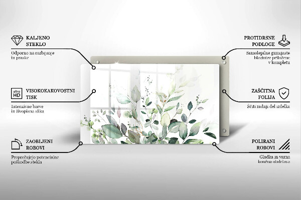 Tábua de cortar alimentos Plantas em aquarela