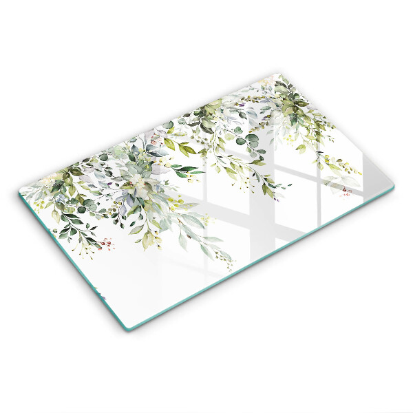 Tábua para cozinha Folhas e flores decorativas