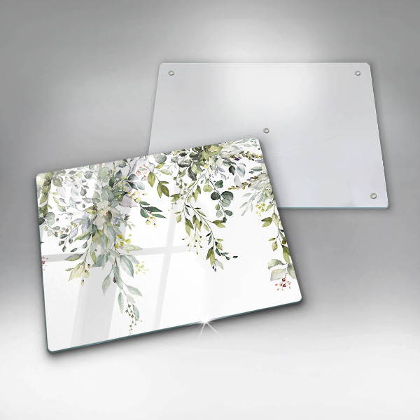 Tábua para cozinha Folhas e flores decorativas