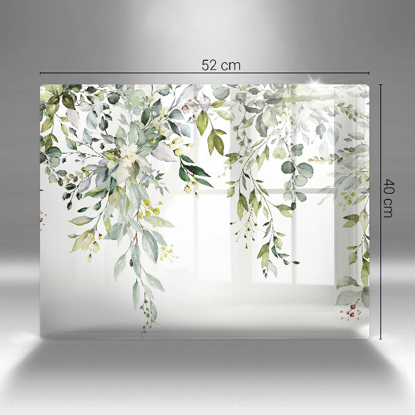 Tábua para cozinha Folhas e flores decorativas