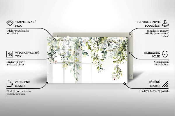 Tábua para cozinha Folhas e flores decorativas