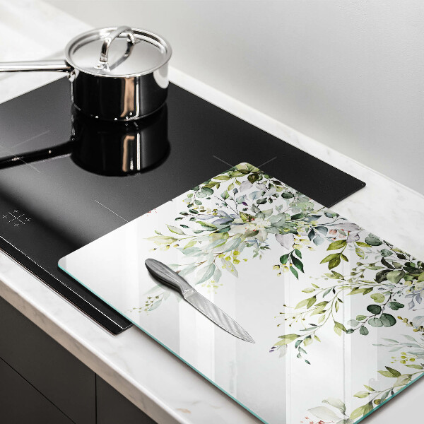 Tábua para cozinha Folhas e flores decorativas
