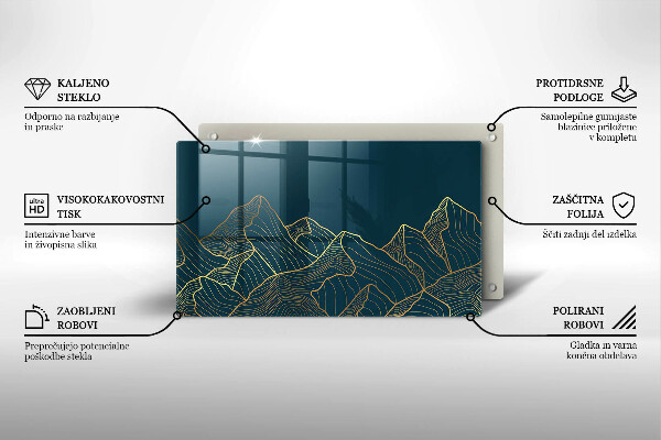 Tábua cozinha Montanhas abstratas