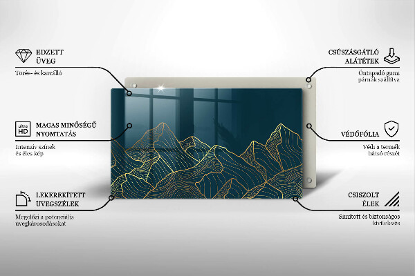Tábua cozinha Montanhas abstratas