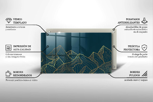 Tábua cozinha Montanhas abstratas