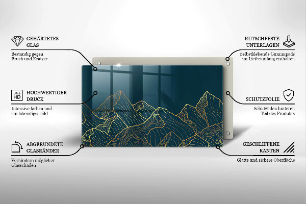 Tábua cozinha Montanhas abstratas