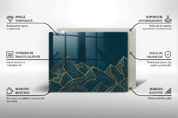 Tábua cozinha Montanhas abstratas