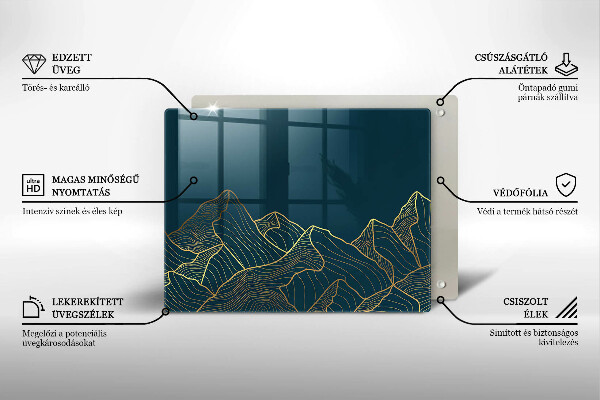 Tábua cozinha Montanhas abstratas