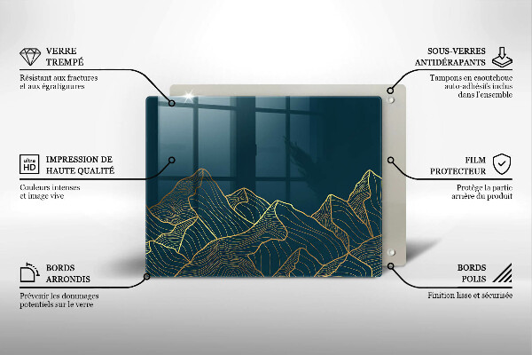 Tábua cozinha Montanhas abstratas