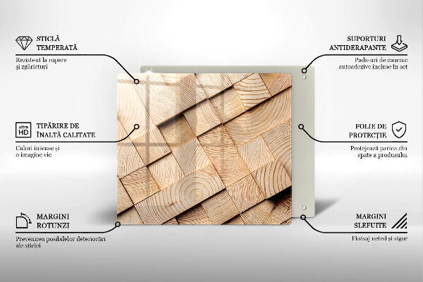 Tábua para corte Quadrados de madeira