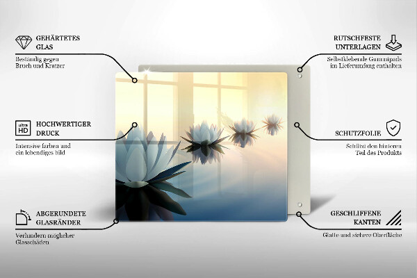 Tábua de cortar Flores de nenúfar