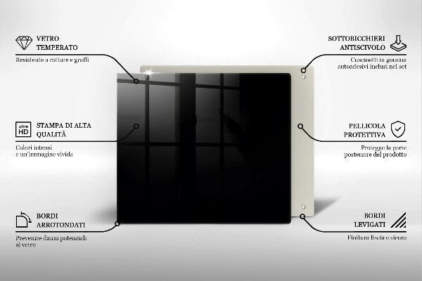 Tábua de cortar alimentos Cor preta