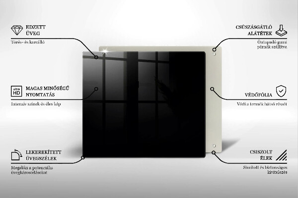 Tábua de cortar alimentos Cor preta