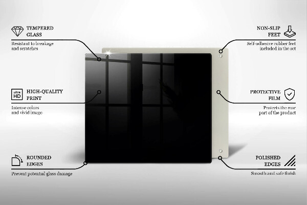 Tábua de cortar alimentos Cor preta