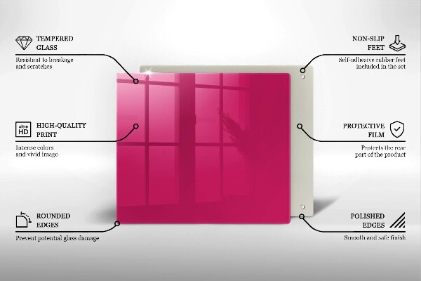 Tábua de corte Cor rosa