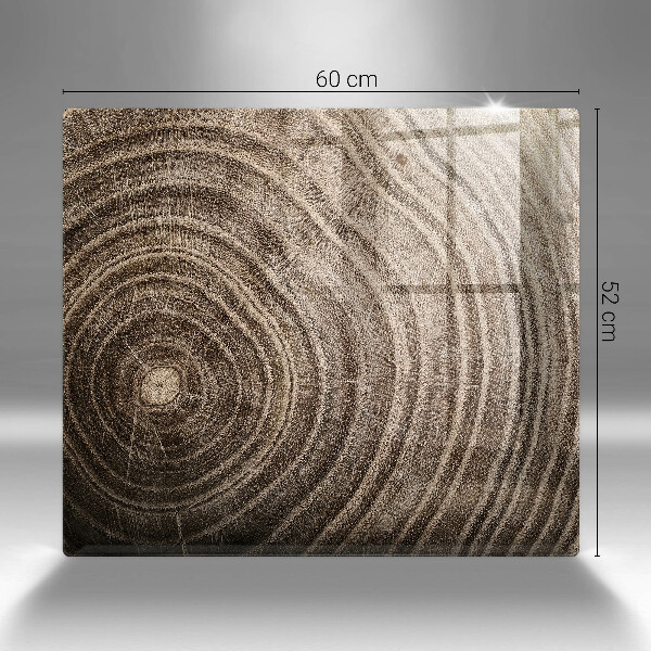 Tábua cozinha Anéis de árvores de madeira