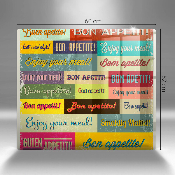 Tábua de cortar alimentos Bon appetit legendas idiomas