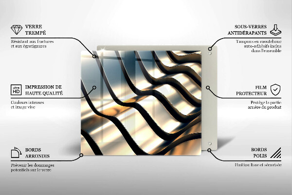 Tábua para cozinha Formas metálicas 3D