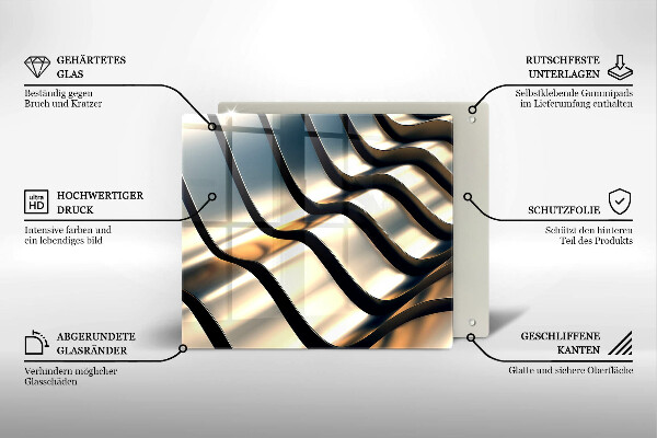 Tábua para cozinha Formas metálicas 3D