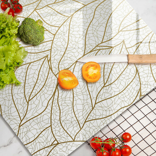 Tábua de cortar Padrão de folha de arte de linha