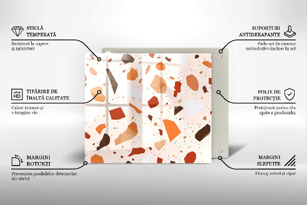 Tábua de vidro Grés decorativo