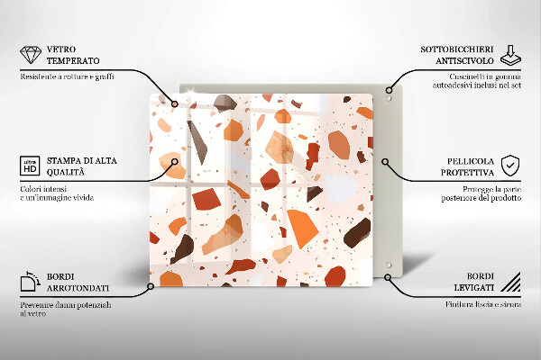 Tábua de vidro Grés decorativo