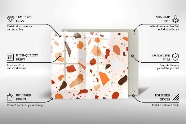 Tábua de vidro Grés decorativo