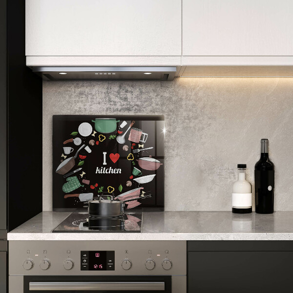 Tábua de cortar Eu amo ilustração de cozinha