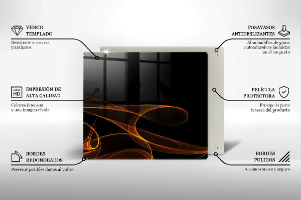 Tábua de cortar Linhas abstratas