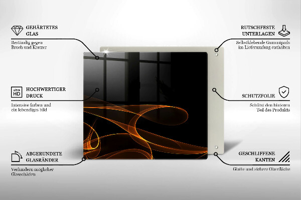 Tábua de cortar Linhas abstratas