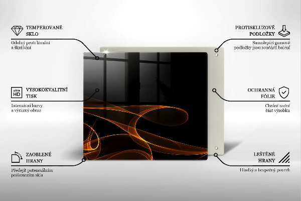 Tábua de cortar Linhas abstratas