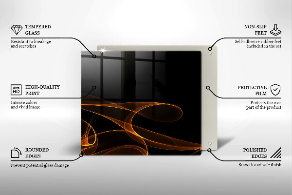 Tábua de cortar Linhas abstratas