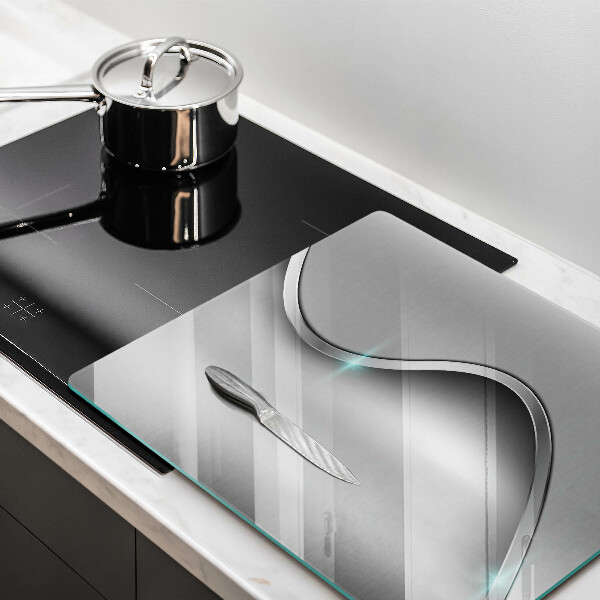 Tábua de cortar de vidro Abstração de metal