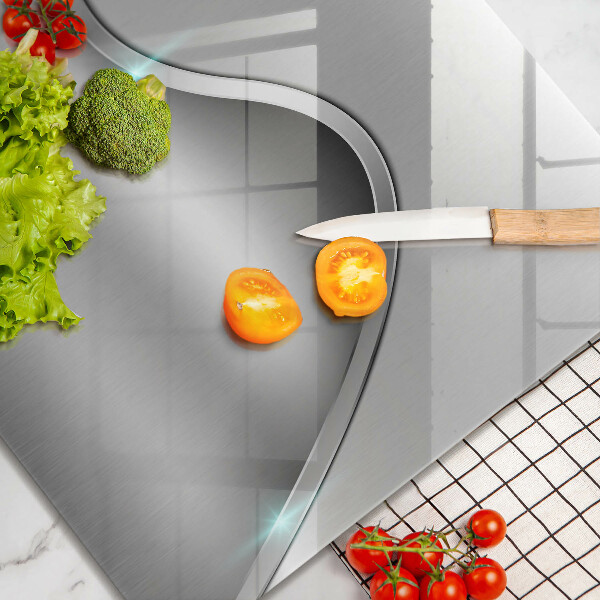 Tábua de cortar de vidro Abstração de metal