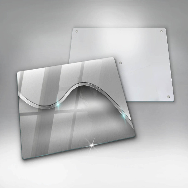 Tábua de cortar de vidro Abstração de metal