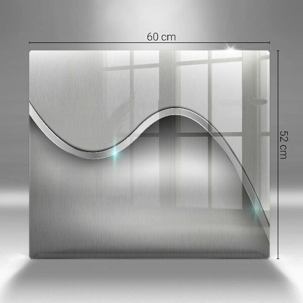 Tábua de cortar de vidro Abstração de metal