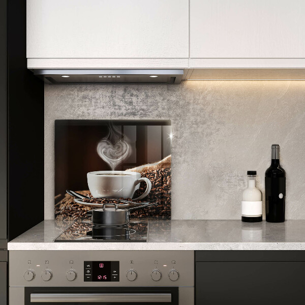 Tábua de vidro Café e uma xícara