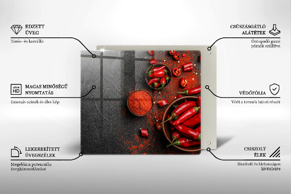 Tábua para cozinha Pimentas vermelhas