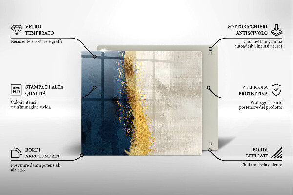 Tábua de corte Ouro abstrato