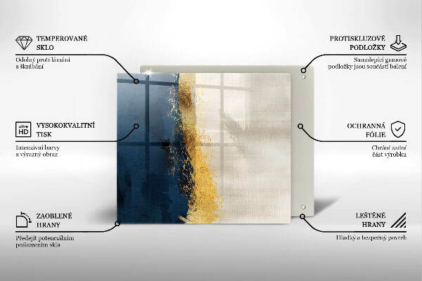 Tábua de corte Ouro abstrato