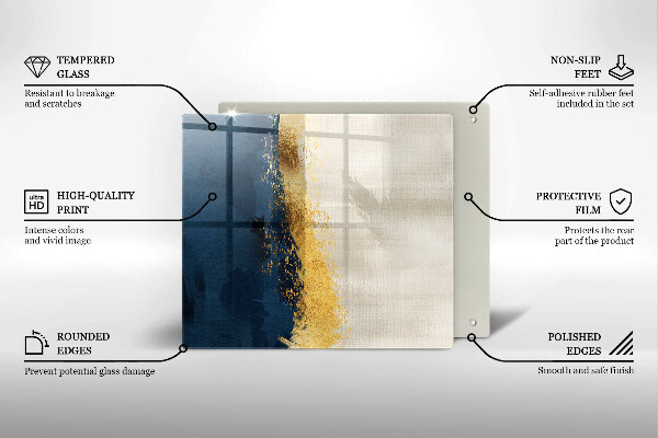 Tábua de corte Ouro abstrato