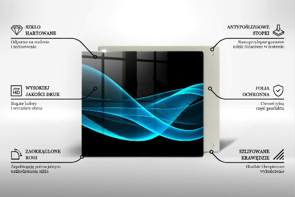 Tábua cozinha Abstração azul