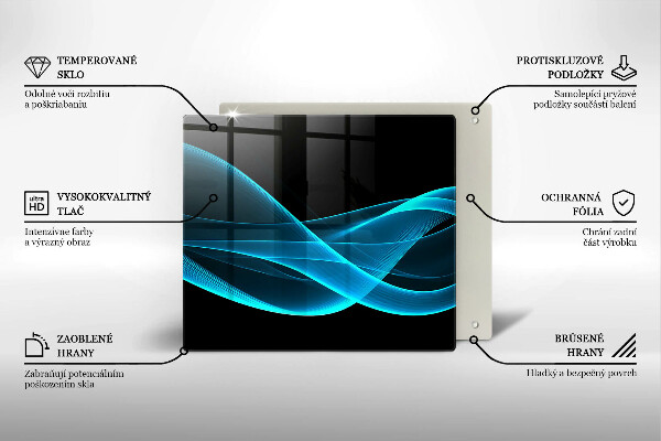 Tábua cozinha Abstração azul