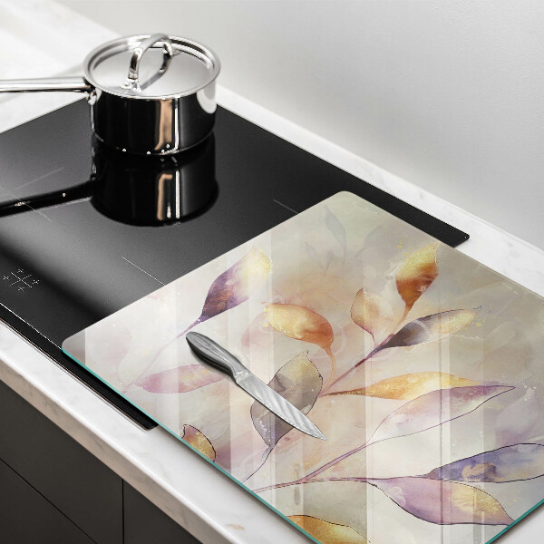 Tábua corte Folhas boho pintadas