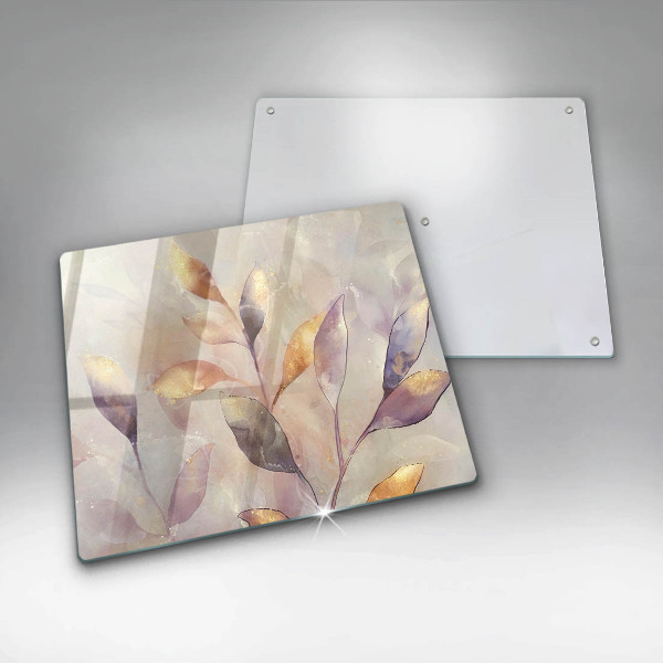 Tábua corte Folhas boho pintadas