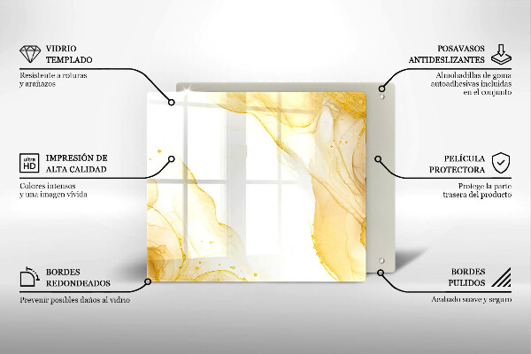 Tábua para corte Abstração dourada