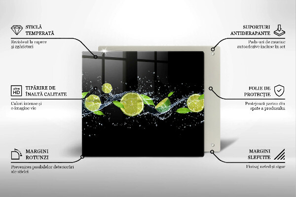 Tábua para corte Água de limão e hortelã