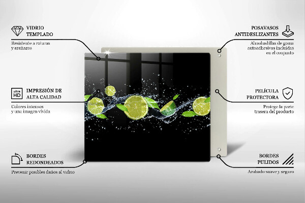 Tábua para corte Água de limão e hortelã