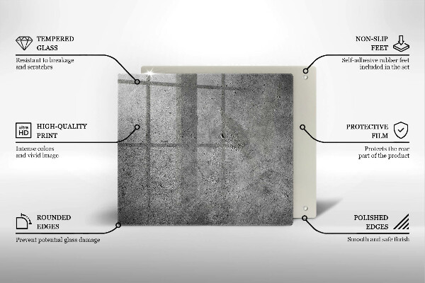 Tábua de vidro Textura de pedra de concreto