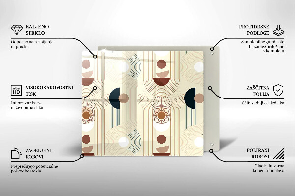 Tábua de cortar alimentos Formas geométricas boho